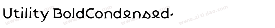 Utility BoldCondensed字体转换